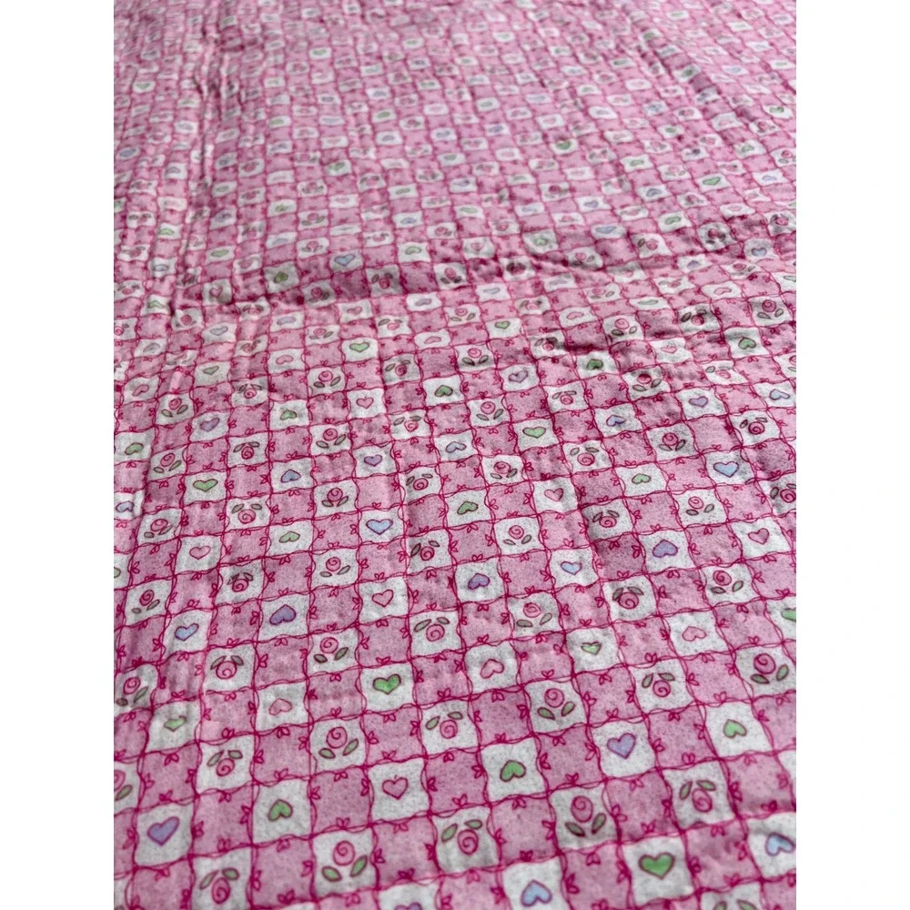 Handmade Winnie the Pooh Tigger Patchwork Baby Quilt Pink Alphabet 55x49 EUC